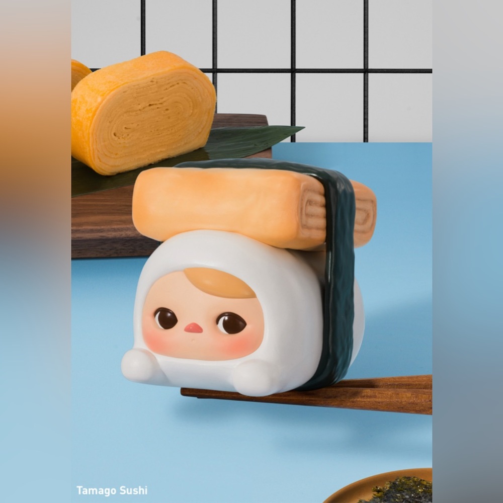 New in Box Pop Mart Pucky Egg Beanie Series Tamago Sushi